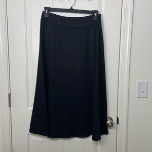 EUC Vintage Croft & Barrow women’s solid black stretch flowy relaxed loose skirt
